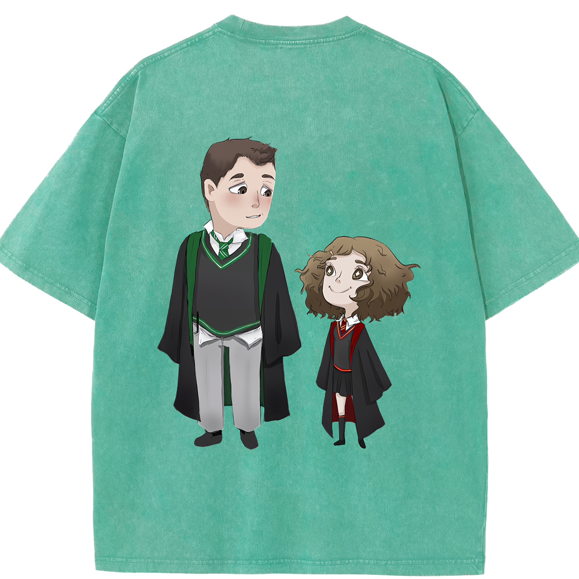 （画像用） Harry Potter ハリー・ポッターシリーズ 綿100% ヴィンテージ風 半袖Tシャツ（背面プリント）